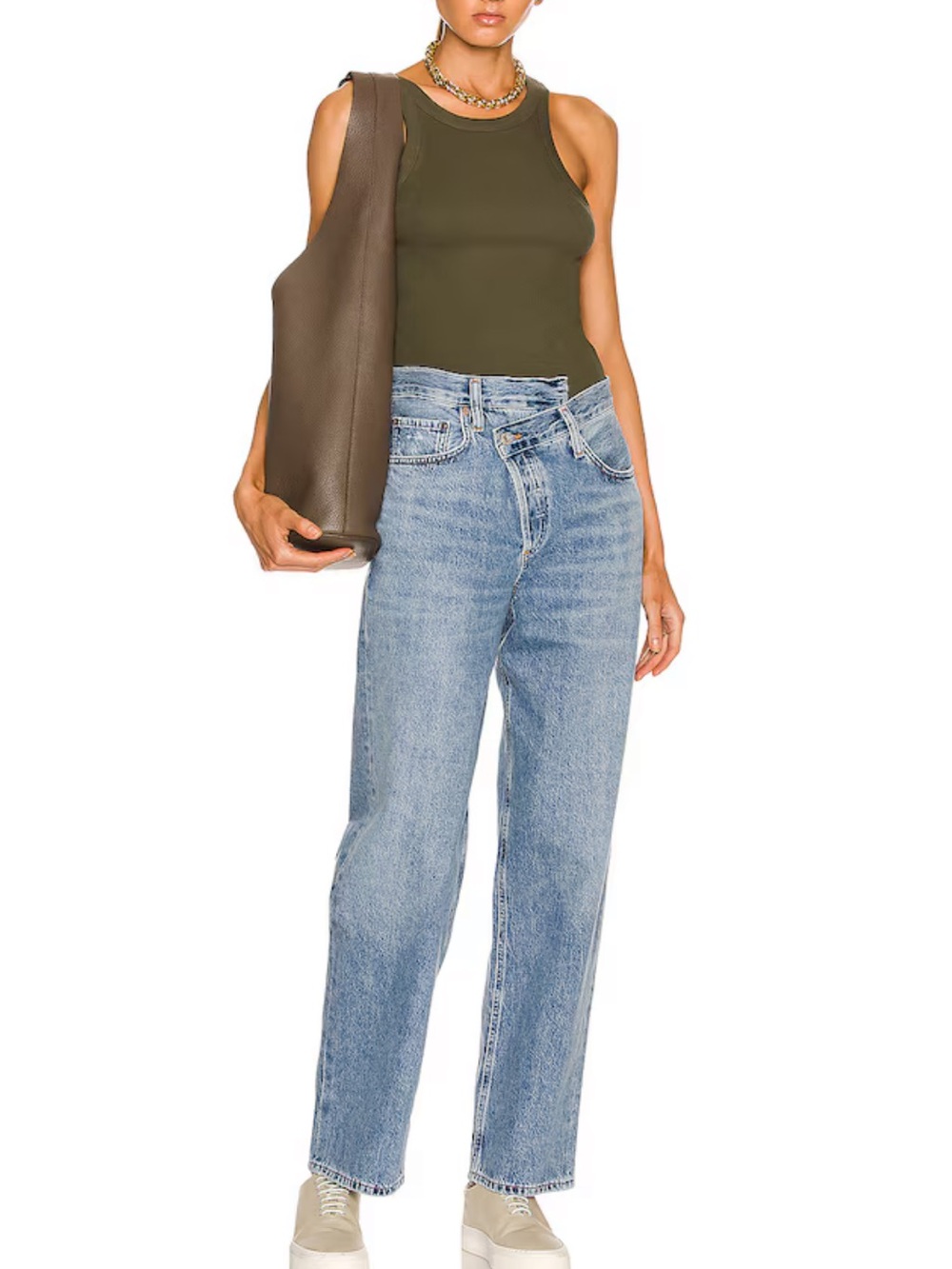 AGOLDE Criss Cross Denim Jeans V waist detail eternal wash